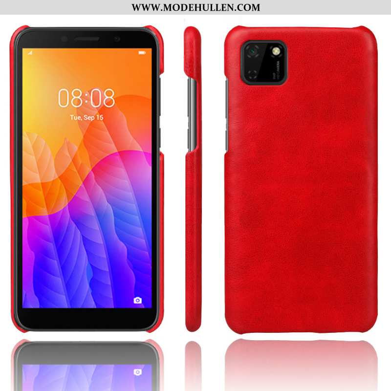 Hülle Huawei Y5p Lederhülle Leder Qualität Case Schutz Handy Braun