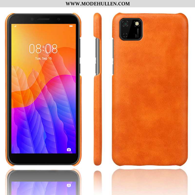 Hülle Huawei Y5p Lederhülle Leder Qualität Case Schutz Handy Braun