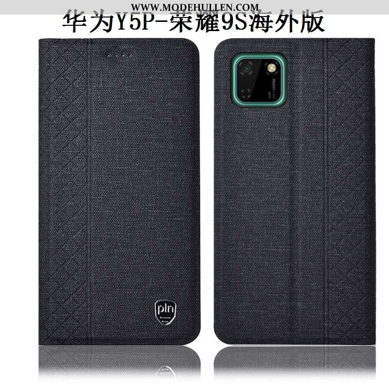 Hülle Huawei Y5p Lederhülle Schutz Anti-sturz Baumwolle Und Leinen Handy Grau