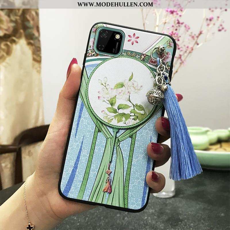 Hülle Huawei Y5p Silikon Kreativ Klassisch Quaste Rosa Handy Retro