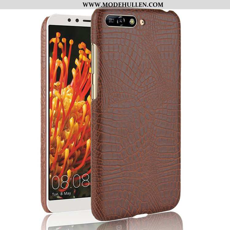Hülle Huawei Y6 2020 Muster Anti-sturz Business 2020 Handy Krokodilmuster Braun