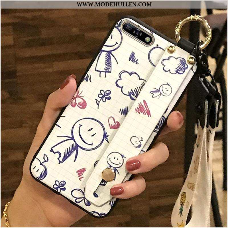 Hülle Huawei Y6 2020 Schutz Hängende Verzierungen 2020 Trend Halterung Weiche Lila