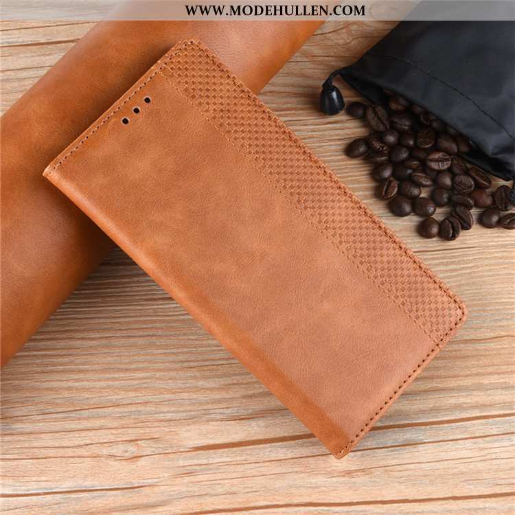 Hülle Huawei Y6 2020 Schutz Lederhülle Magnetismus Handy Case Geldbörse Braun