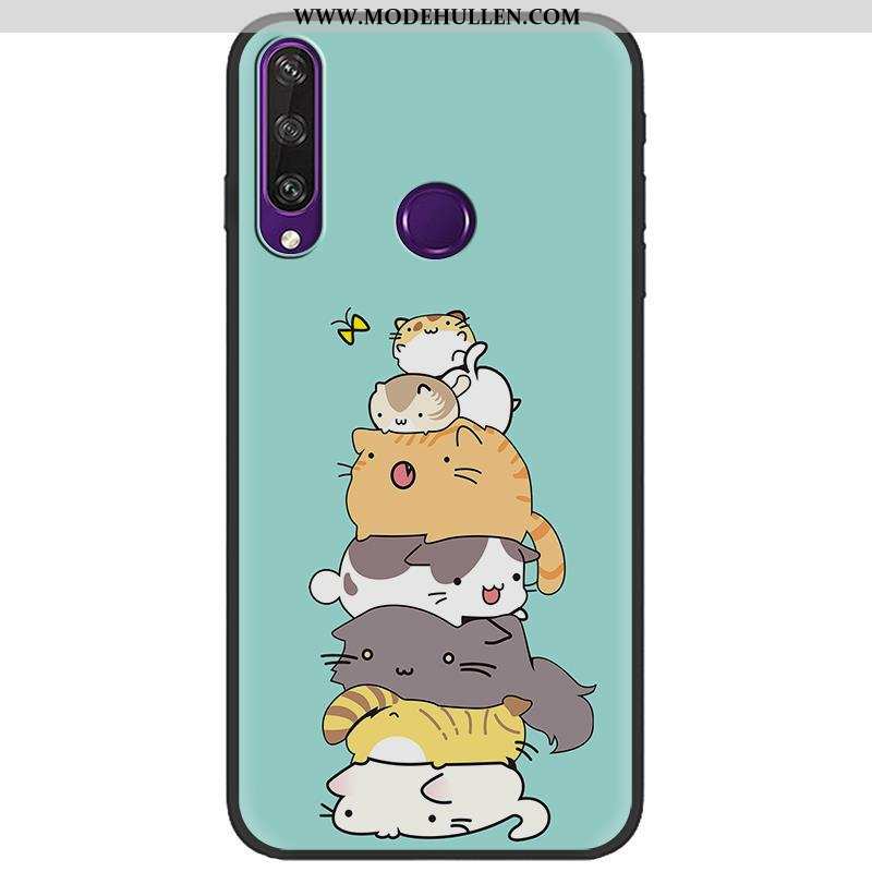 Hülle Huawei Y6p Karikatur Weiche Handy Rosa Case Schutz