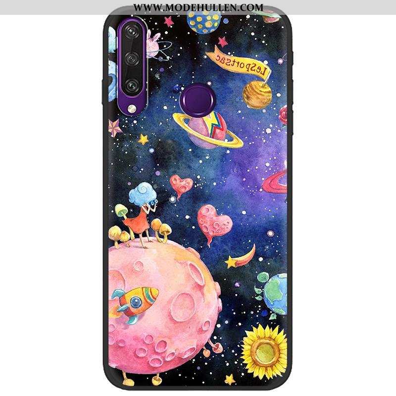 Hülle Huawei Y6p Karikatur Weiche Handy Rosa Case Schutz