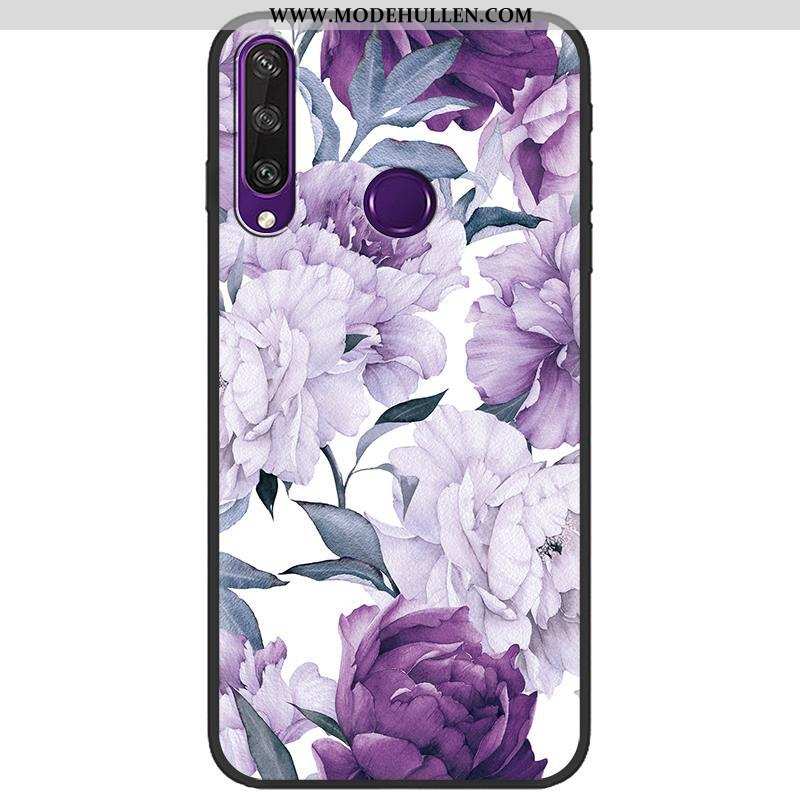 Hülle Huawei Y6p Karikatur Weiche Handy Rosa Case Schutz