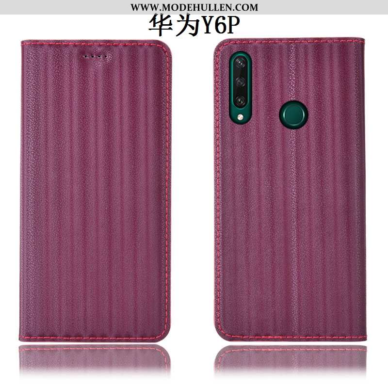 Hülle Huawei Y6p Muster Schutz Handy Lila Anti-sturz Case