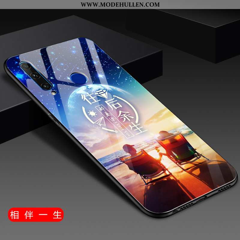 Hülle Huawei Y6p Super Dünne Anti-sturz Einfassung Schwer Netto Rot Handy Lila