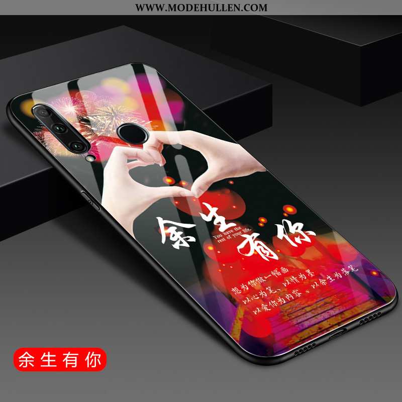 Hülle Huawei Y6p Super Dünne Anti-sturz Einfassung Schwer Netto Rot Handy Lila
