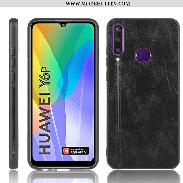 Hülle Huawei Y6p Trend Schutz Schwer Anti-sturz Handy Case Leder Gelbe