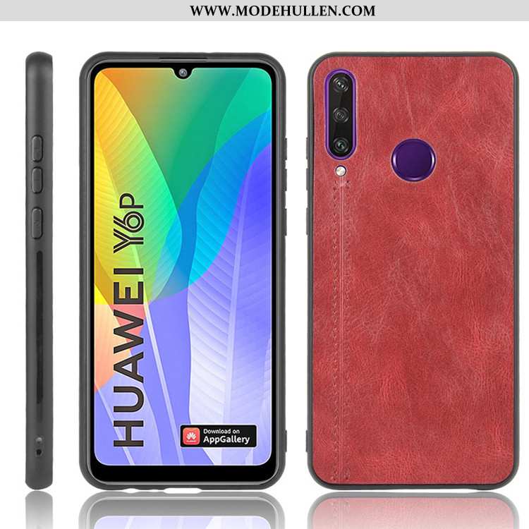 Hülle Huawei Y6p Trend Schutz Schwer Anti-sturz Handy Case Leder Gelbe