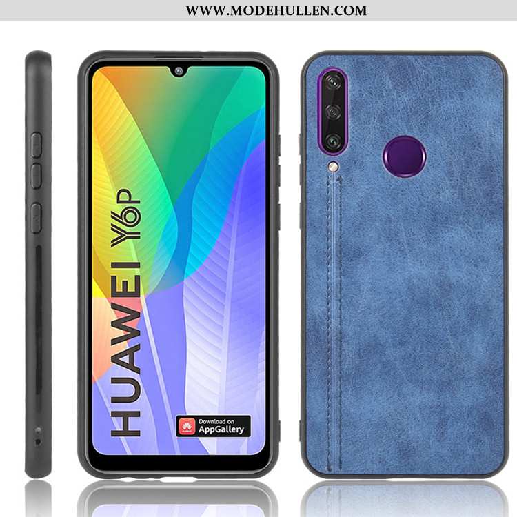 Hülle Huawei Y6p Trend Schutz Schwer Anti-sturz Handy Case Leder Gelbe