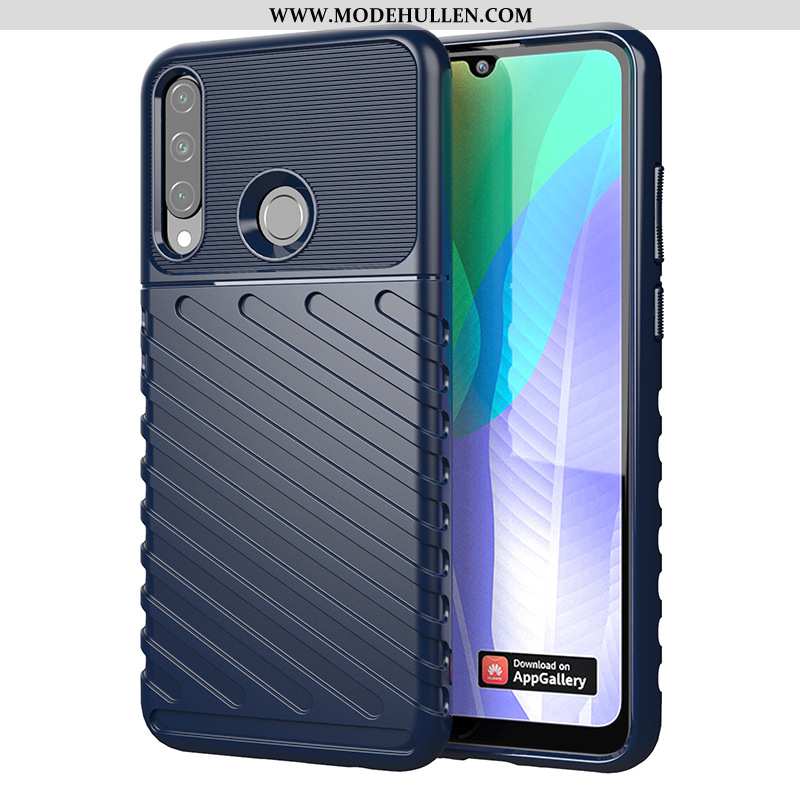 Hülle Huawei Y6p Weiche Handy Europa Case Anti-sturz Blau