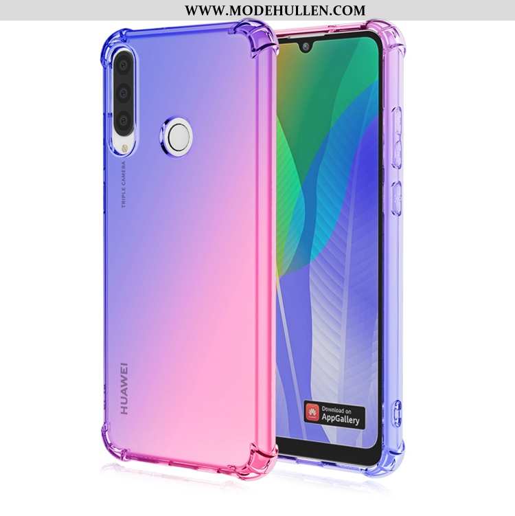 Hülle Huawei Y6p Weiche Persönlichkeit Lila Handy Anti-sturz Farbverlauf