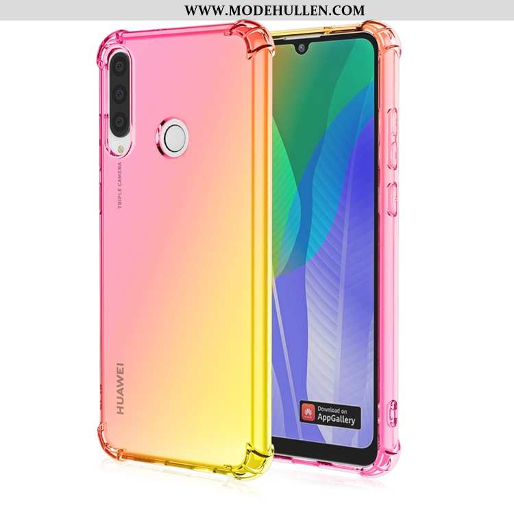 Hülle Huawei Y6p Weiche Persönlichkeit Lila Handy Anti-sturz Farbverlauf