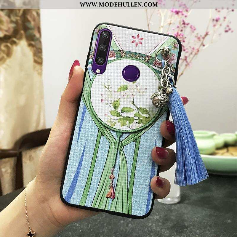 Hülle Huawei Y6p Weiche Schutz Wind Case Chinesische Art Handy Rosa