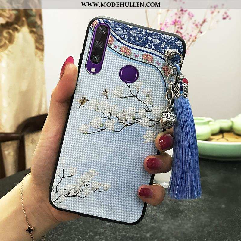 Hülle Huawei Y6p Weiche Schutz Wind Case Chinesische Art Handy Rosa