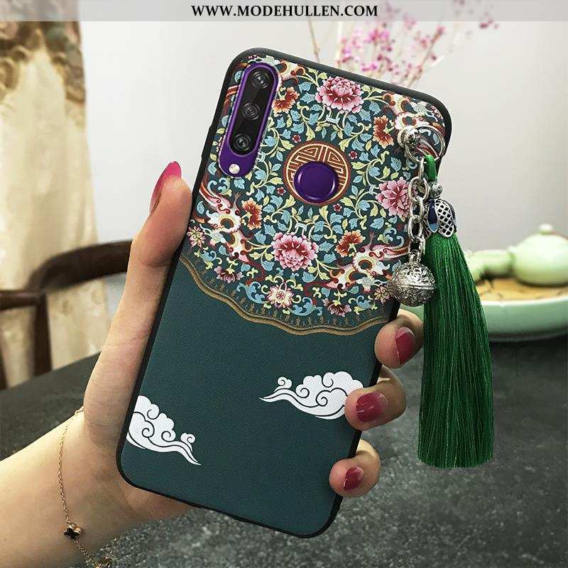 Hülle Huawei Y6p Weiche Schutz Wind Case Chinesische Art Handy Rosa