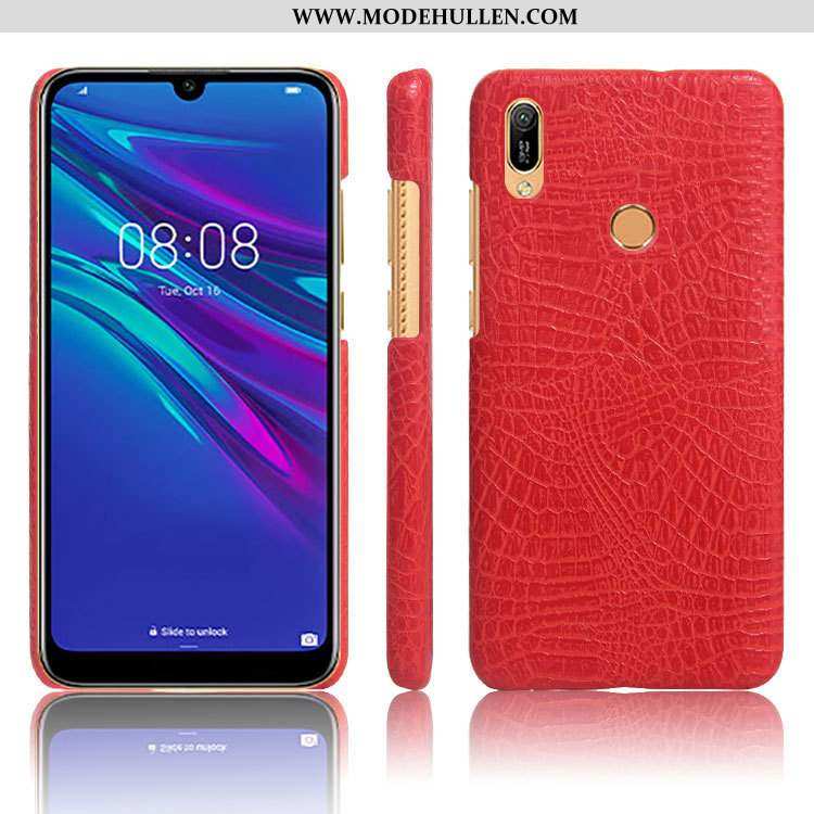 Hülle Huawei Y6s Muster Schutz Einfach Einfarbig Handy Schwarz Business