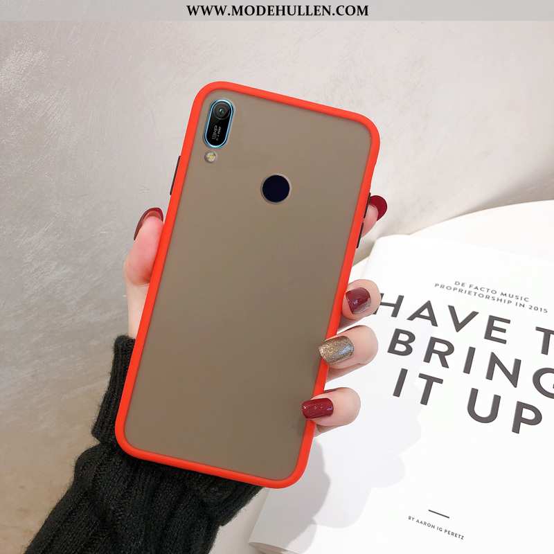 Hülle Huawei Y6s Schutz Silikon Case Handy Anti-sturz Rot Case Rote
