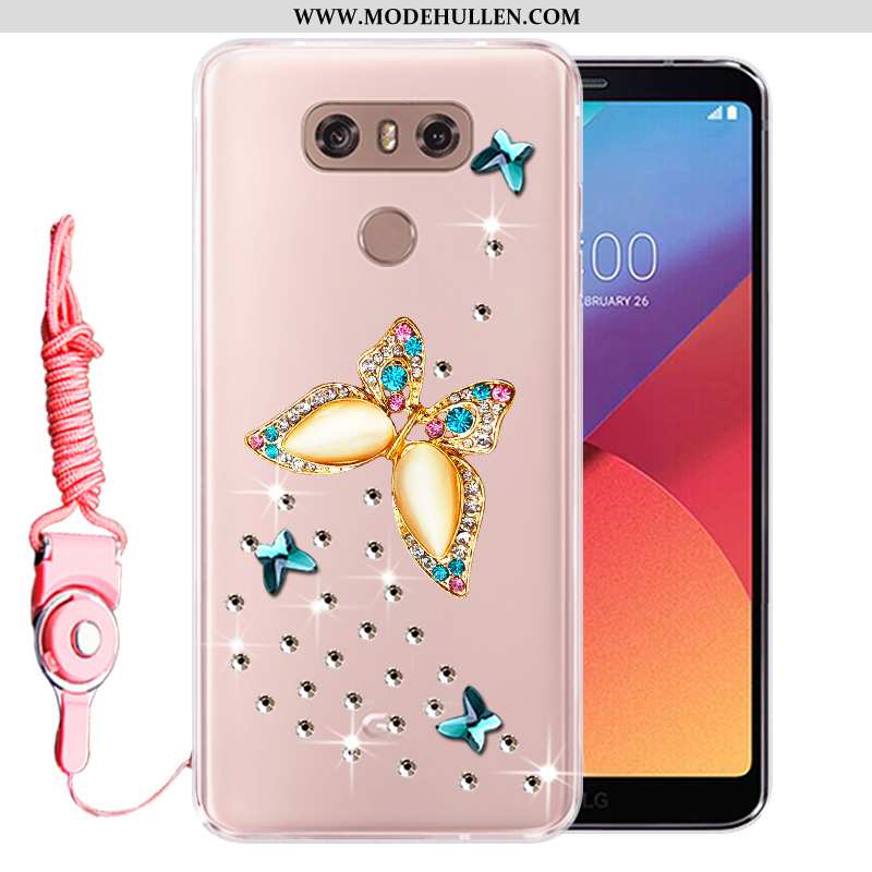 Hülle Lg G6 Silikon Schutz Strass Case Handy Rosa