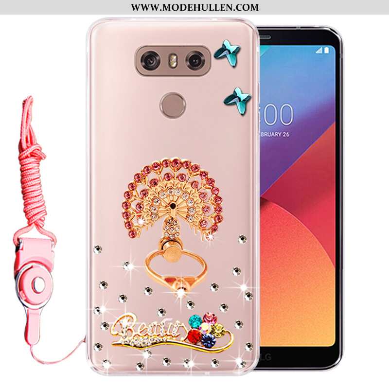 Hülle Lg G6 Silikon Schutz Strass Case Handy Rosa