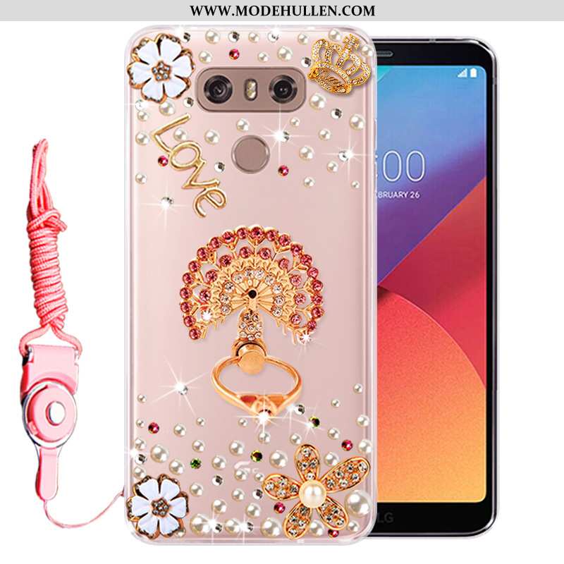 Hülle Lg G6 Silikon Schutz Strass Case Handy Rosa