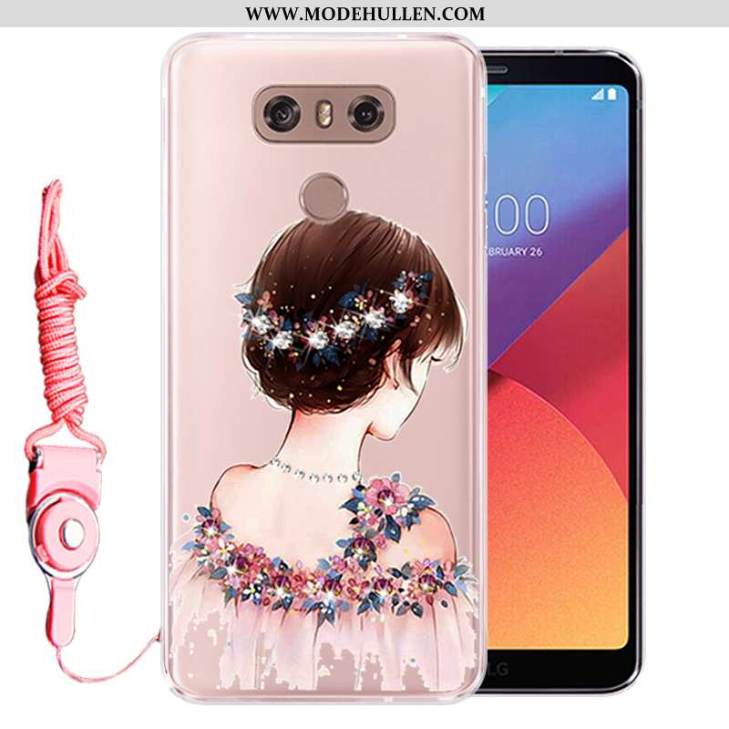 Hülle Lg G6 Silikon Schutz Strass Case Handy Rosa