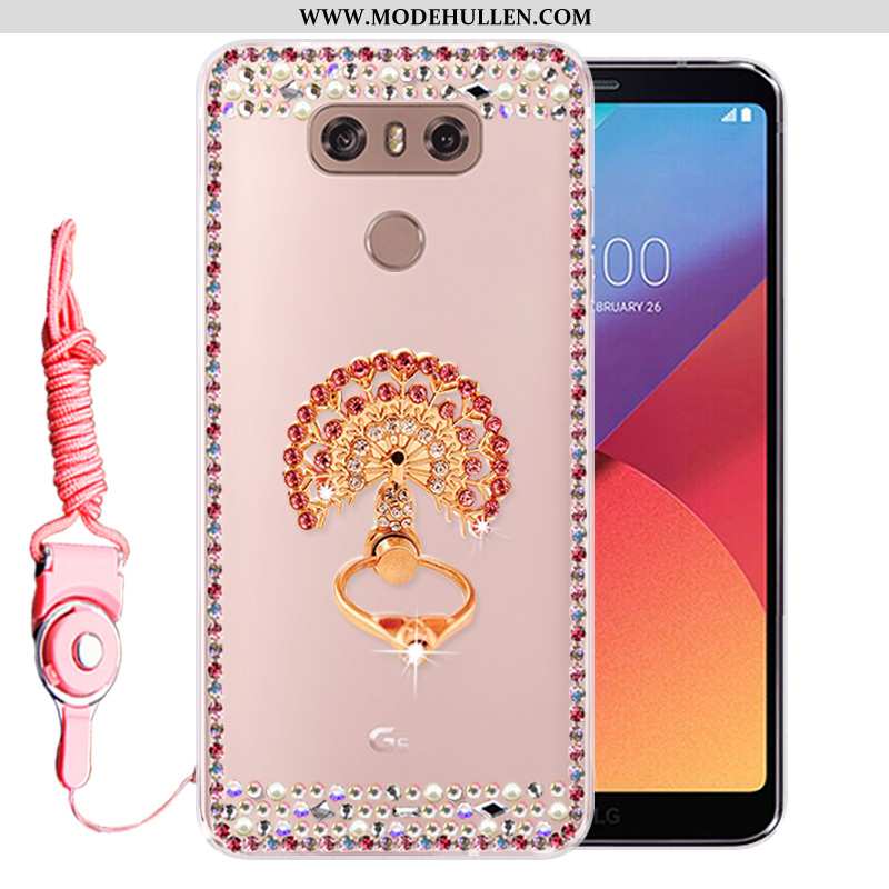 Hülle Lg G6 Silikon Schutz Strass Case Handy Rosa