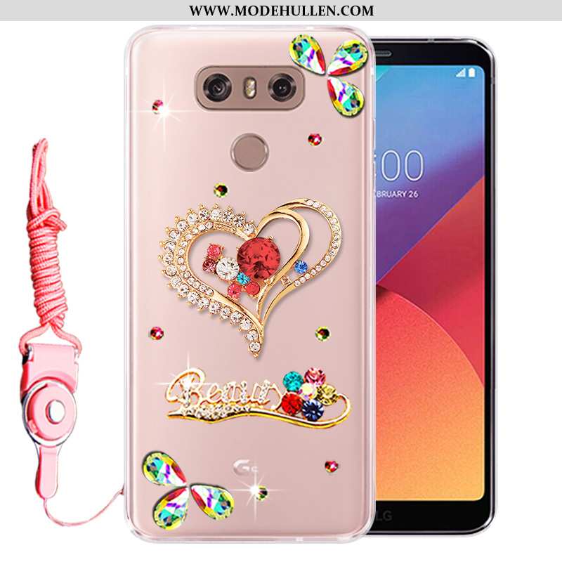 Hülle Lg G6 Silikon Schutz Strass Case Handy Rosa