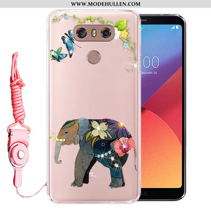 Hülle Lg G6 Silikon Schutz Strass Case Handy Rosa