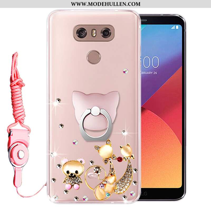 Hülle Lg G6 Silikon Schutz Strass Case Handy Rosa