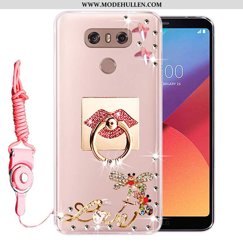 Hülle Lg G6 Silikon Schutz Strass Case Handy Rosa