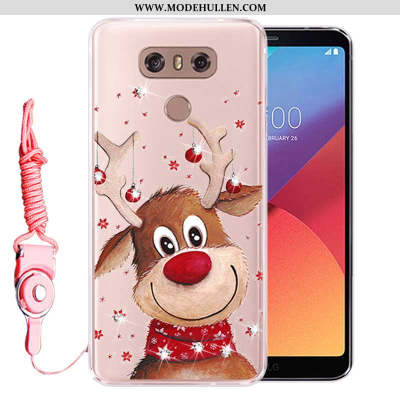 Hülle Lg G6 Silikon Schutz Strass Case Handy Rosa