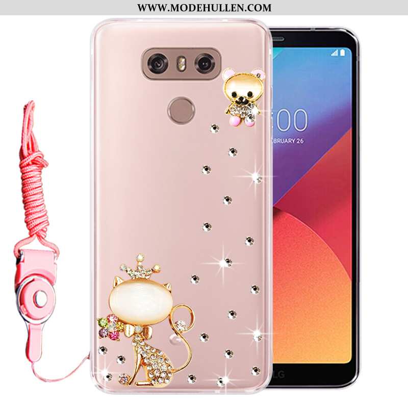 Hülle Lg G6 Silikon Schutz Strass Case Handy Rosa