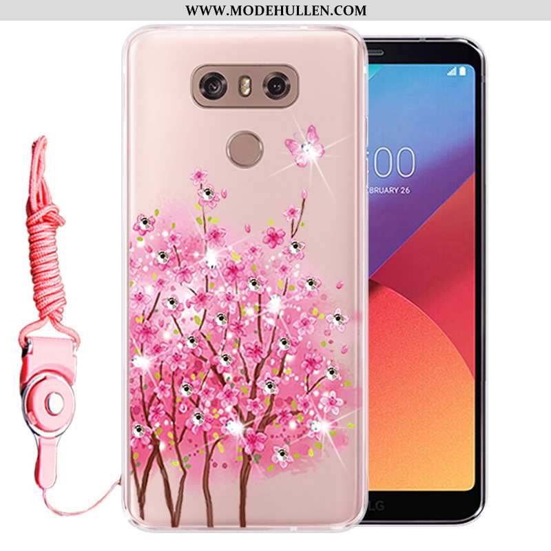 Hülle Lg G6 Silikon Schutz Strass Case Handy Rosa