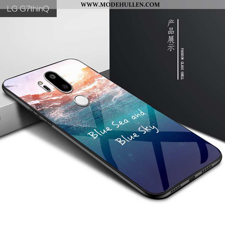 Hülle Lg G7 Thinq Kreativ Schutz Dunkelblau Glas Handy Mode