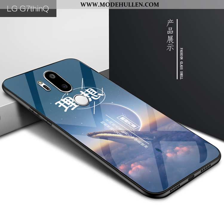 Hülle Lg G7 Thinq Kreativ Schutz Dunkelblau Glas Handy Mode