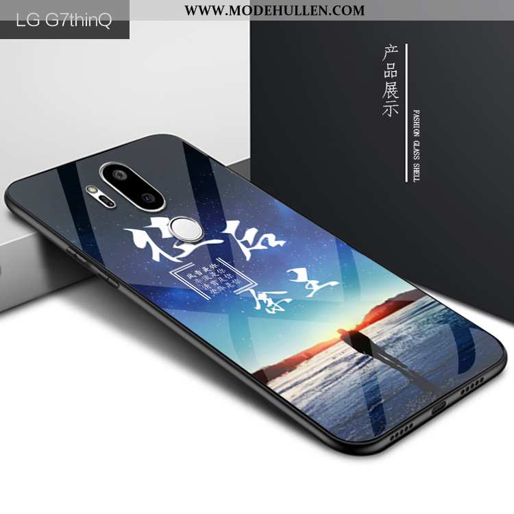 Hülle Lg G7 Thinq Kreativ Schutz Dunkelblau Glas Handy Mode