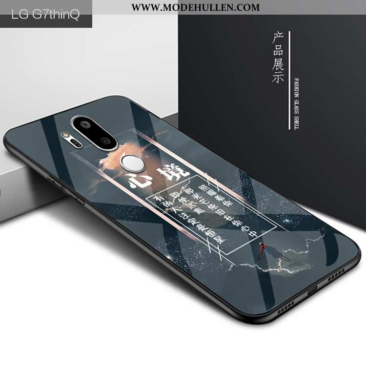 Hülle Lg G7 Thinq Kreativ Schutz Dunkelblau Glas Handy Mode