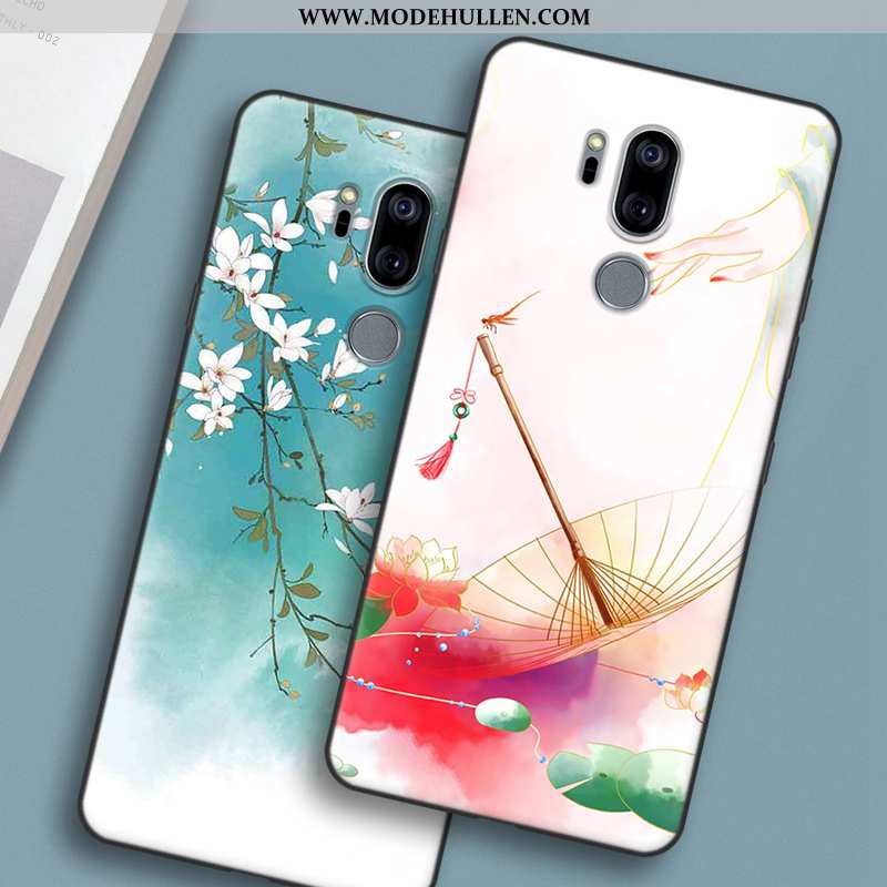 Hülle Lg G7 Thinq Persönlichkeit Weiche Rosa Chinesische Art Case Handy Schutz