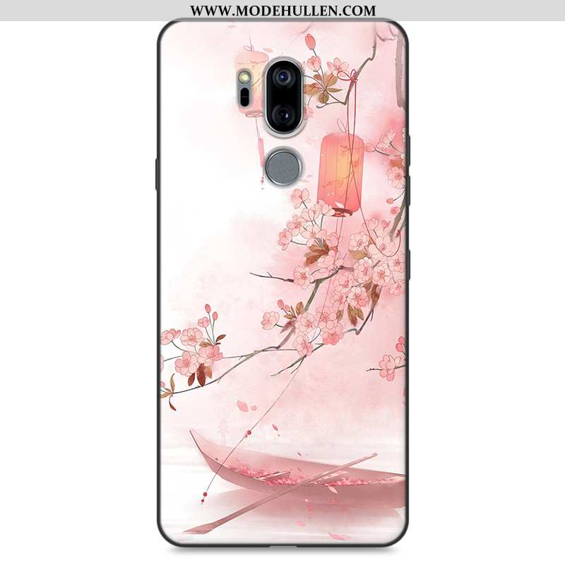 Hülle Lg G7 Thinq Persönlichkeit Weiche Rosa Chinesische Art Case Handy Schutz