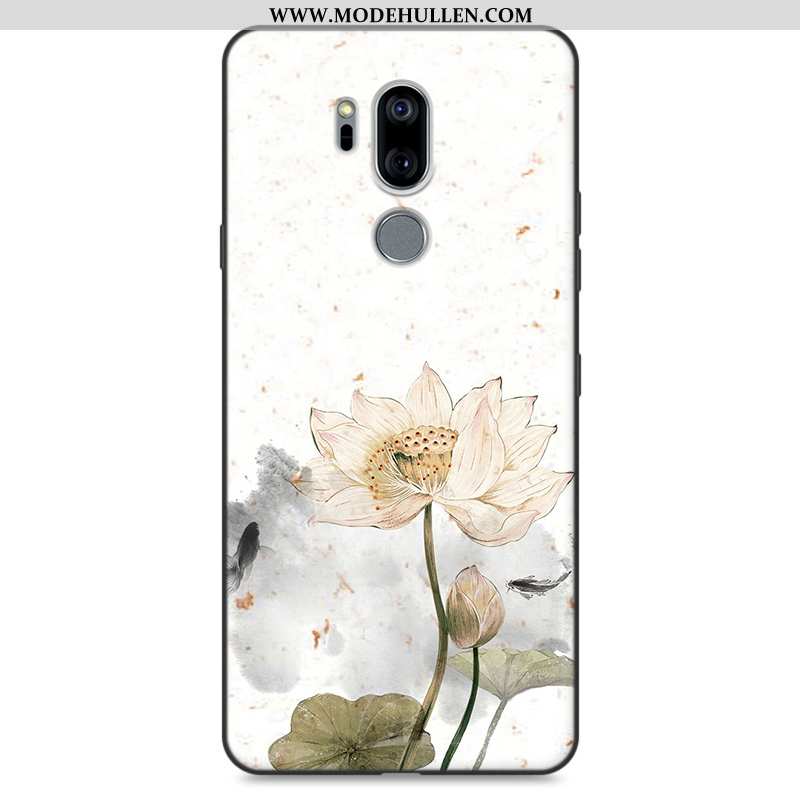 Hülle Lg G7 Thinq Persönlichkeit Weiche Rosa Chinesische Art Case Handy Schutz