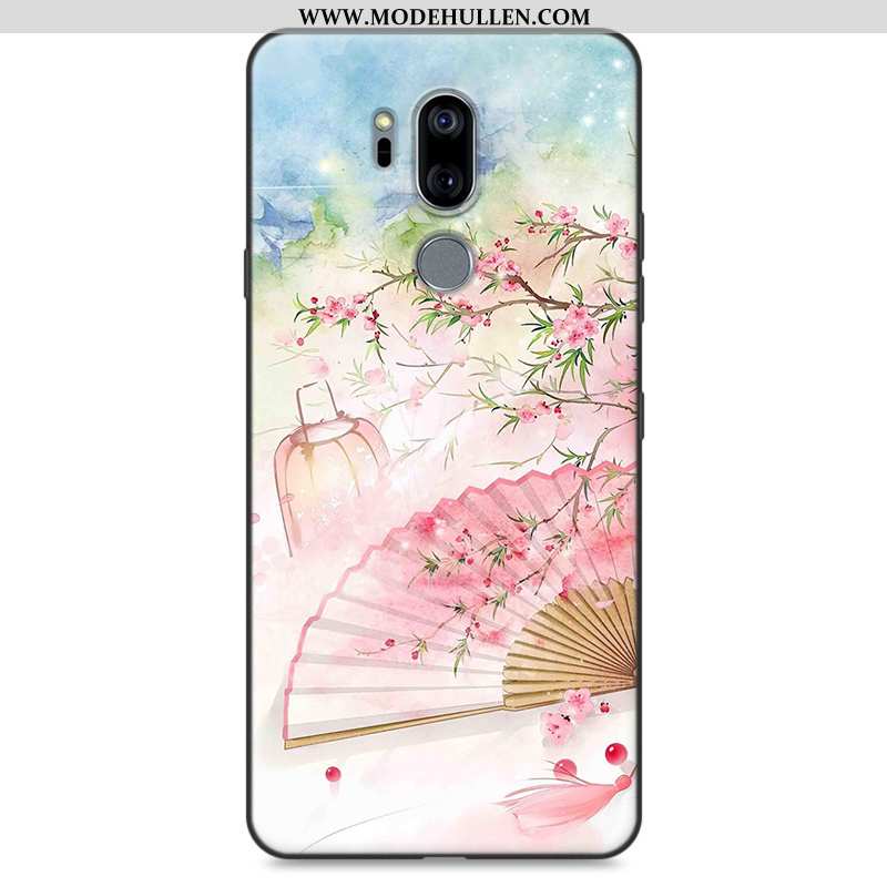 Hülle Lg G7 Thinq Persönlichkeit Weiche Rosa Chinesische Art Case Handy Schutz