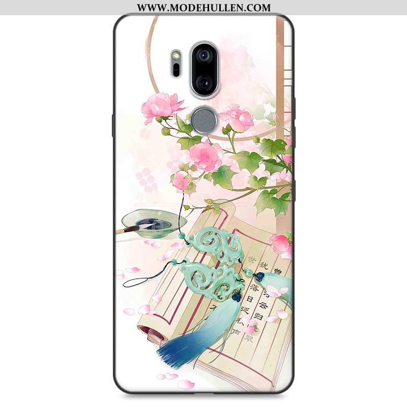 Hülle Lg G7 Thinq Persönlichkeit Weiche Rosa Chinesische Art Case Handy Schutz