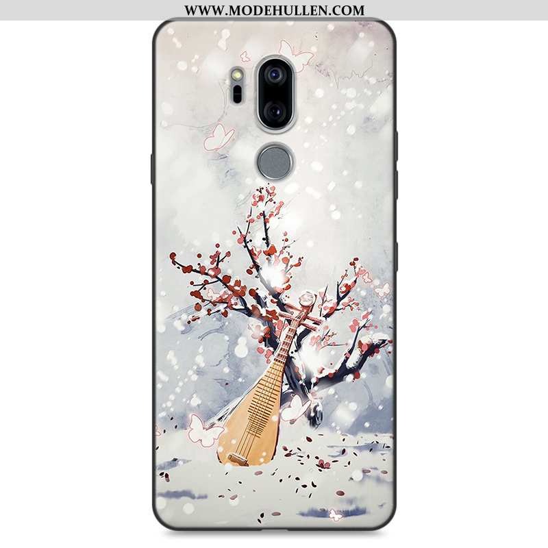 Hülle Lg G7 Thinq Persönlichkeit Weiche Rosa Chinesische Art Case Handy Schutz