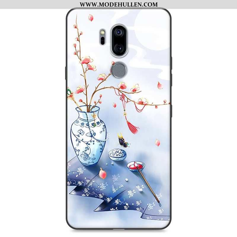 Hülle Lg G7 Thinq Persönlichkeit Weiche Rosa Chinesische Art Case Handy Schutz