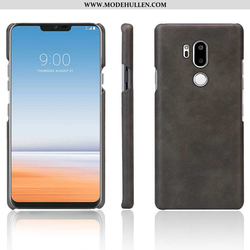 Hülle Lg G7 Thinq Retro Leder Anti-sturz Dunkelblau Case Handy