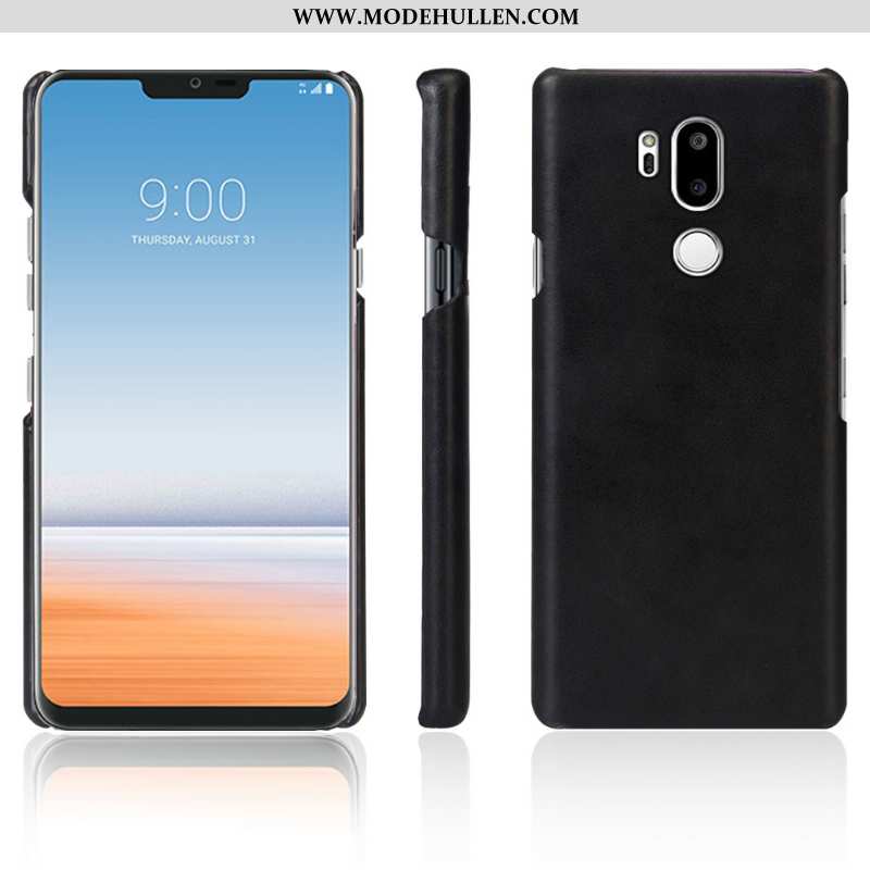 Hülle Lg G7 Thinq Retro Leder Anti-sturz Dunkelblau Case Handy