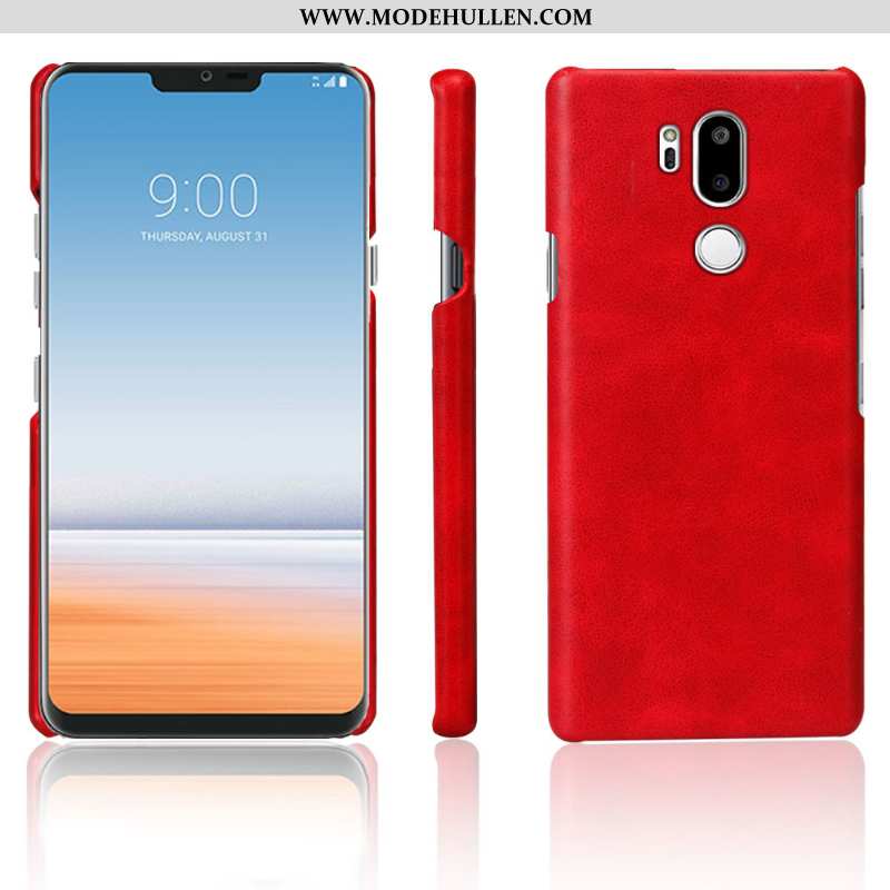 Hülle Lg G7 Thinq Retro Leder Anti-sturz Dunkelblau Case Handy